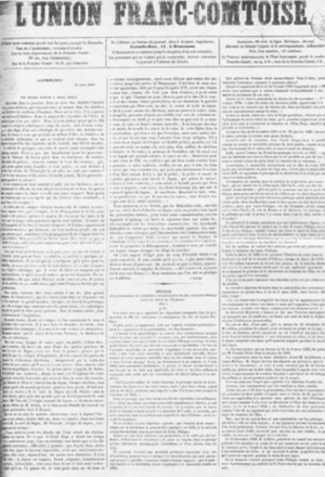 「ユニオン＝フラン＝コントワーズ」紙 1852 年3 月20 日付